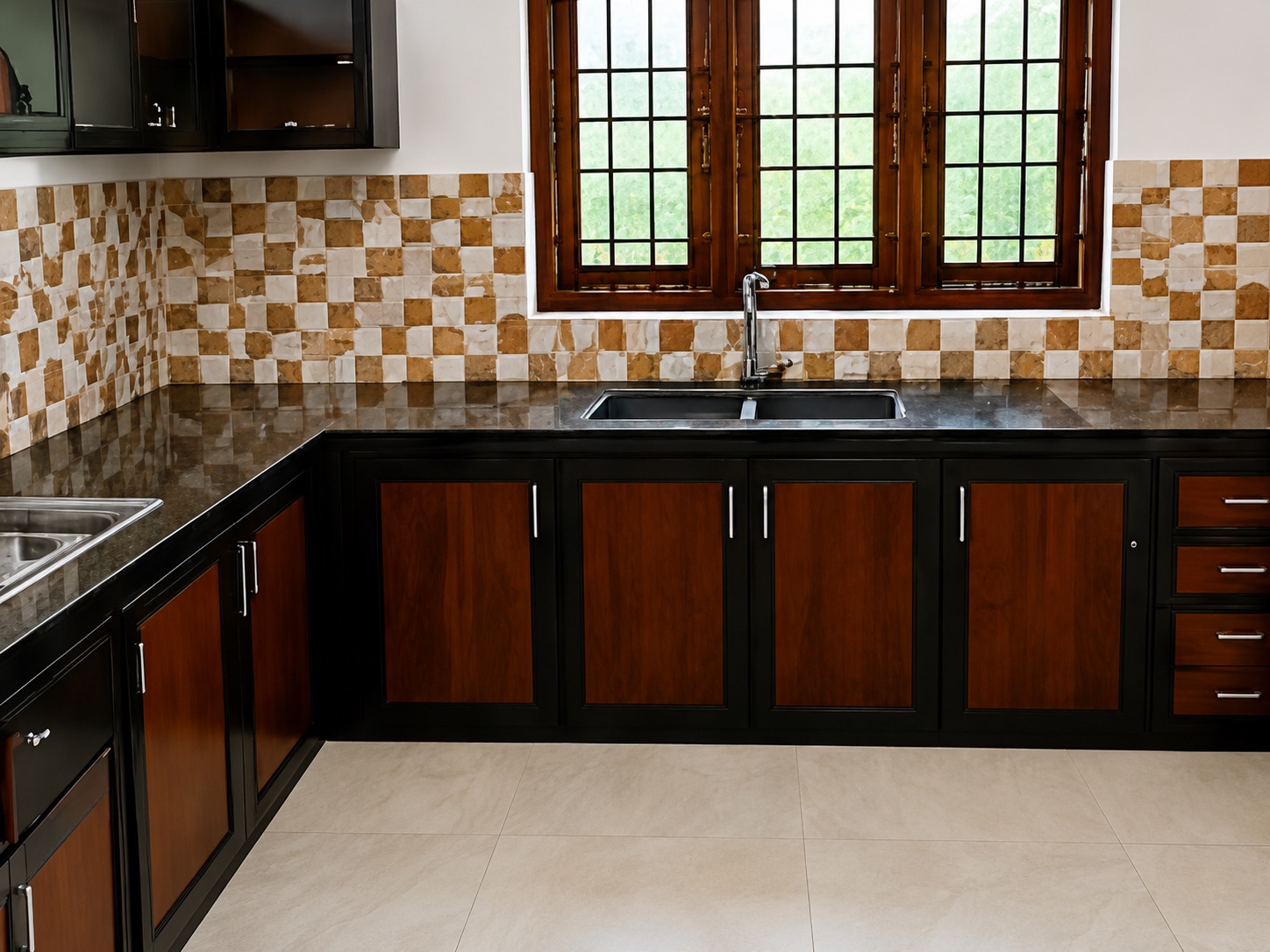 Modern kitchen inside Ambanoli Villa